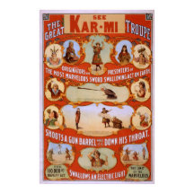 Poster KAR-MI Magician Troupe VAUDEVILLE