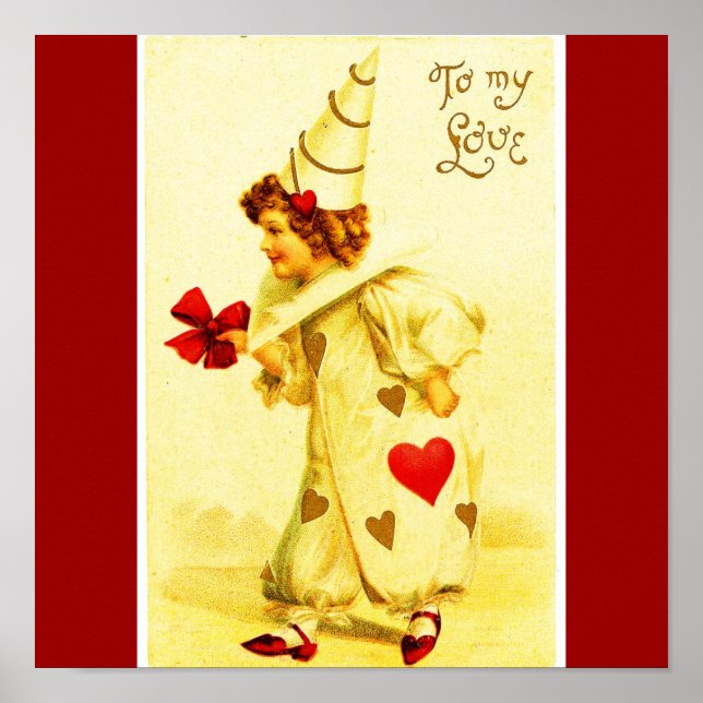 Poster Kärlek Art-Vintage Valentine 15 (Framsidan)