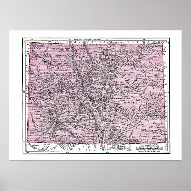 Poster: Karta i Colorado, 1921 Poster (Framsidan)