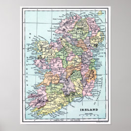 Poster - Karta i Irland