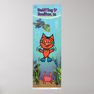 Poster - Kat för dykning - Buellton.Art
