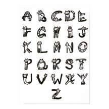 Poster - Kattdjur Alphabet