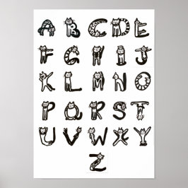 Poster - Kattdjur Alphabet