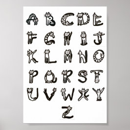 Poster - Kattdjur Alphabet