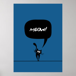poster kattunge blå 1
