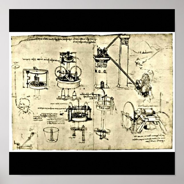 Poster-Klassisk/Vintage-Leonardo da Vinci 18 Poster (Framsidan)