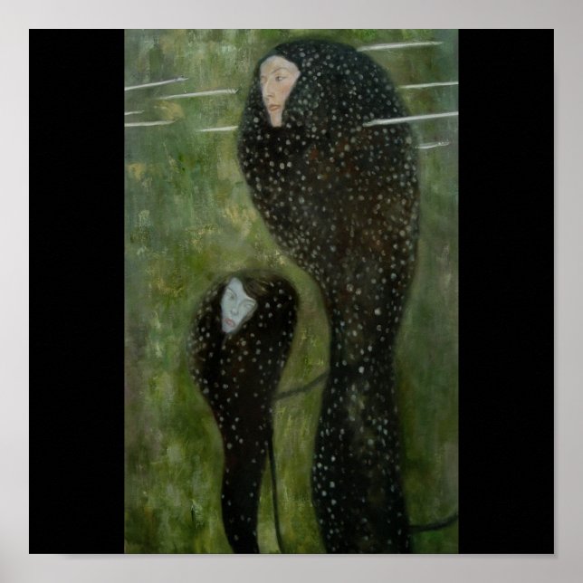 Poster klassiska Art-Klimt-Sjöjungfruar (Framsidan)