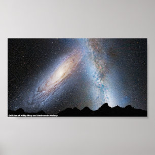 Poster: Kollision mellan Milky Way och Andromeda G Poster