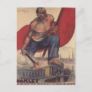 Poster kommunistiska propagandaprogram vykort