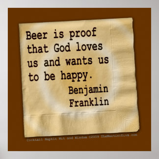 Poster, konst - Bevis för öl Poster