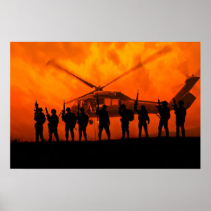 Poster konst militärområde