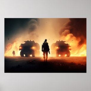 Poster konst militärområde