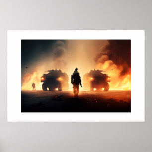 Poster konst militärområde