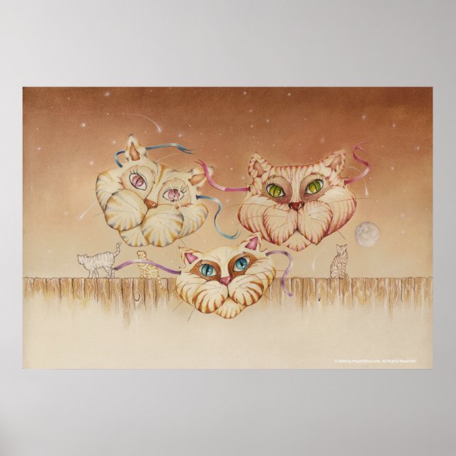 Poster, konst - Tabby Road (katter) Poster (Framsidan)