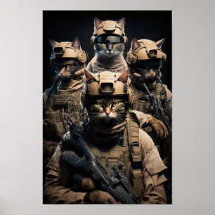 Poster konstens militära katter
