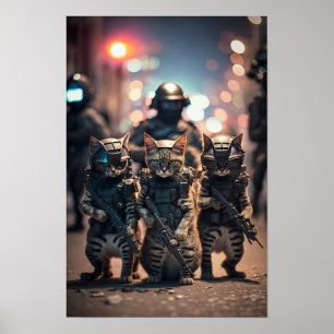 Poster konstens militära katter