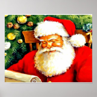 Poster kontrolllista för vackert Jultomten