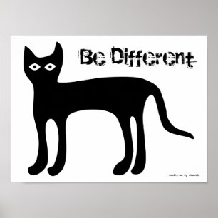 Poster - Kopiera katt, var annan