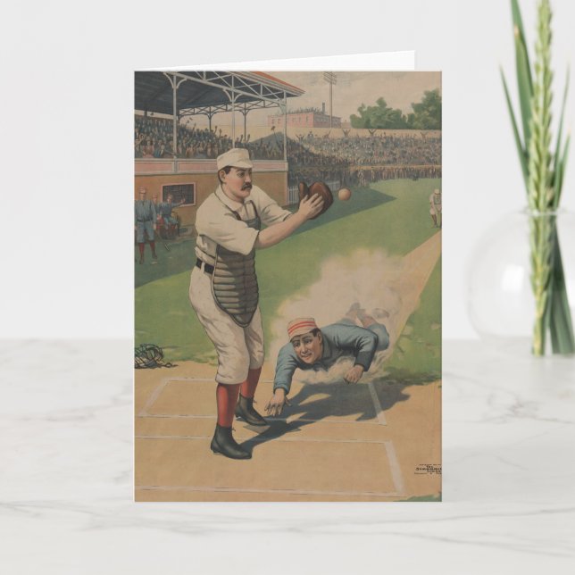 Poster kort för vintage Baseball (Framsida)