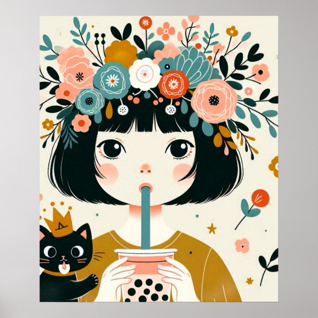 Poster “La petite fille au bubble tea“ (Framsidan)
