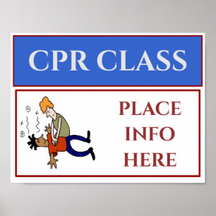 POSTER, lägg till eller redigera text för CPR-klas Poster