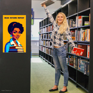 Poster läsåtergå repetera Bibliotek