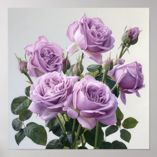 Poster Lavender Ro Flower Art-utskrift (Framsidan)