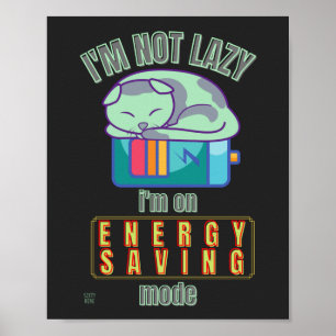 poster "LAZY CAT".