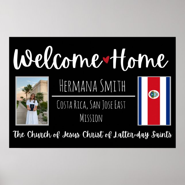 Poster LDS Missionary Homecoming Välkomsthemskylt (Framsidan)