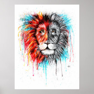 Poster lejon utskrift!