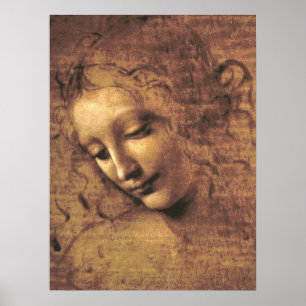 Poster Leonard de Vinci _ La Scapigliata
