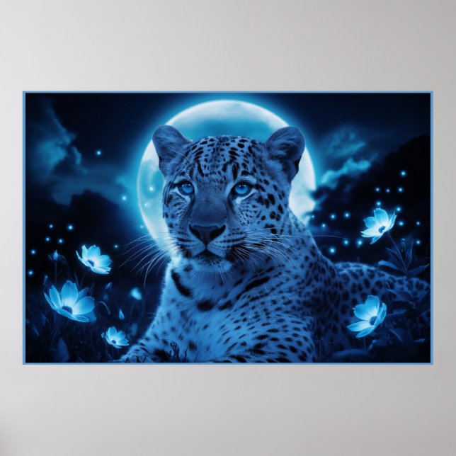 Poster Leopard's bleu 08 (Framsidan)