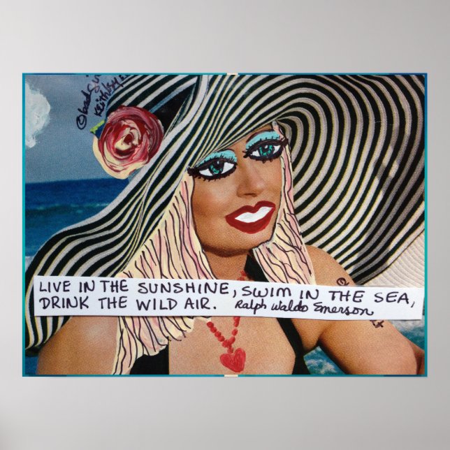 POSTER LEVA I SUNSHINN, SIMMAN I HAVET, (Framsidan)