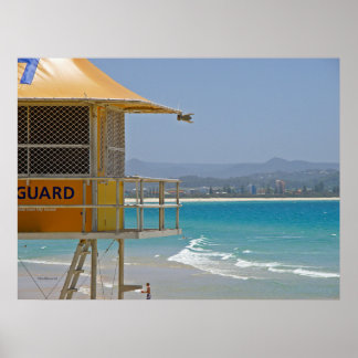 Poster Lifeguard Torn Coolangatta Qld Australia
