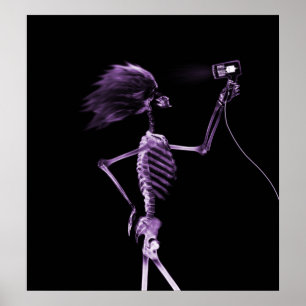POSTER - LILA FÖR X-RAY SKELETON HAIR STYLING