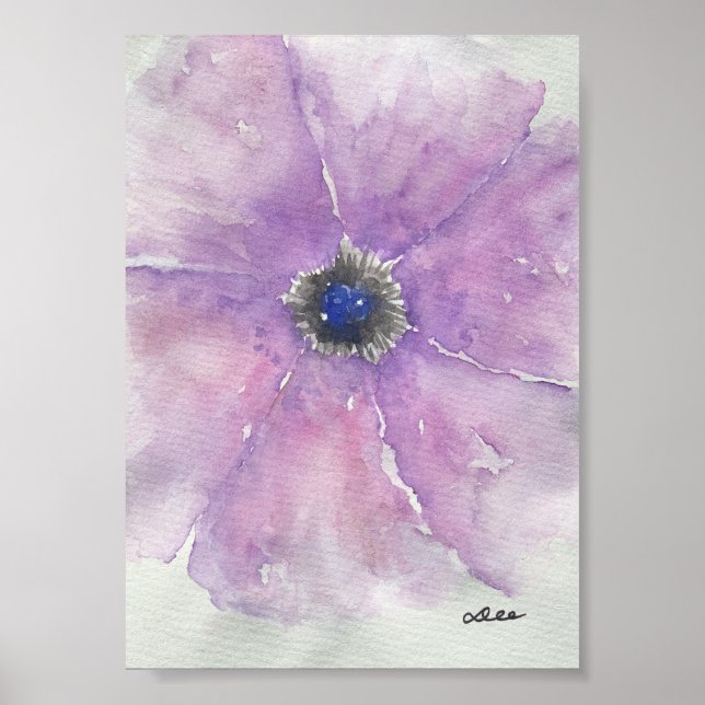 Poster lila Passion Canvas (5x7) (Framsidan)