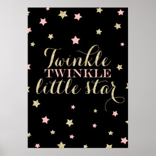Poster Lilla stjärna med Twinkle Twinkle Little St