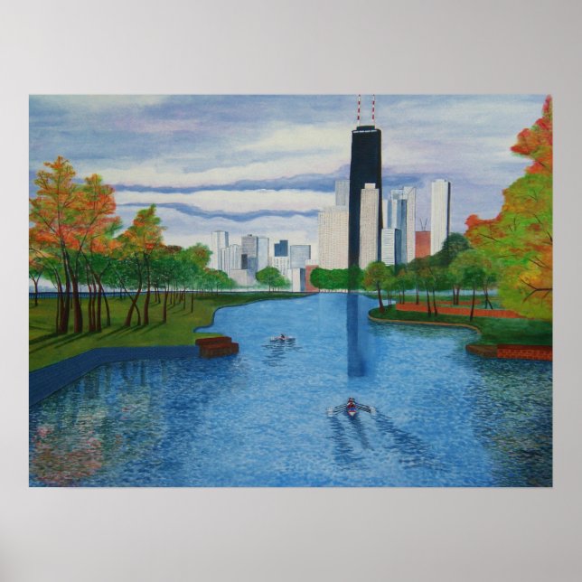 Poster "Lincoln Park - Chicago" 24"x18" (Framsidan)
