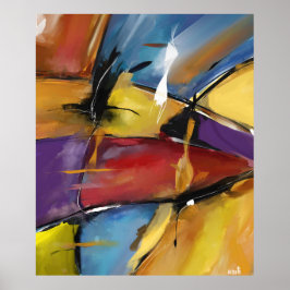 Poster lodrät extra grand modèle "Abstrakt 1509"