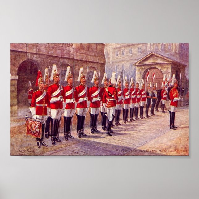 Poster - London, Horse Guards, Four O'Clock Parad (Framsidan)