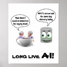 Poster Long Live AI (artificiell intelligens)