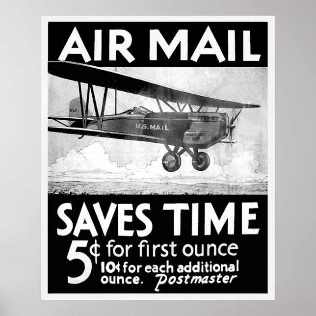 Poster Luft Mail - Vintage (Framsidan)