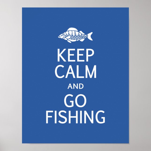 poster Lugn för behålla & Go Fishing (Framsidan)
