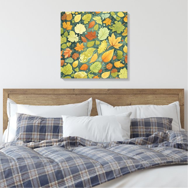 Poster lugn höst löv canvastryck (Insitu (sovrum))
