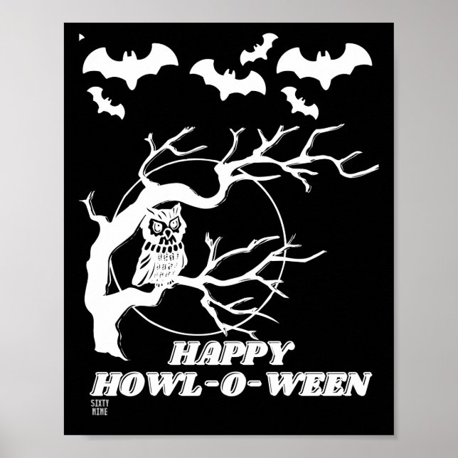 poster "LYCKLIG HOWL-O-WEEN". (Framsidan)