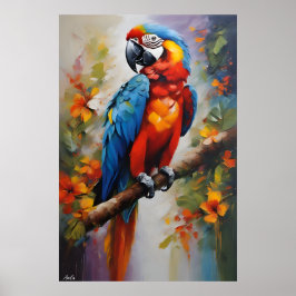 Poster | Macaw | OLJEMÅLNING STIL
