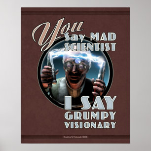 POSTER Mad Scientist (16 x 20 tum)