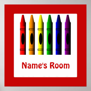 Poster mall för Crayon Kids Room Red Kritor