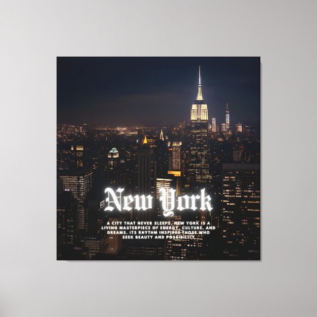 Poster mall för New York City Skyline Canvastryck (Framsida)