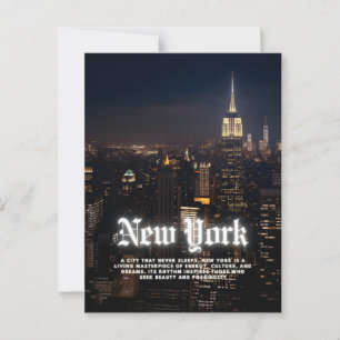 Poster mall för New York City Skyline Vykort